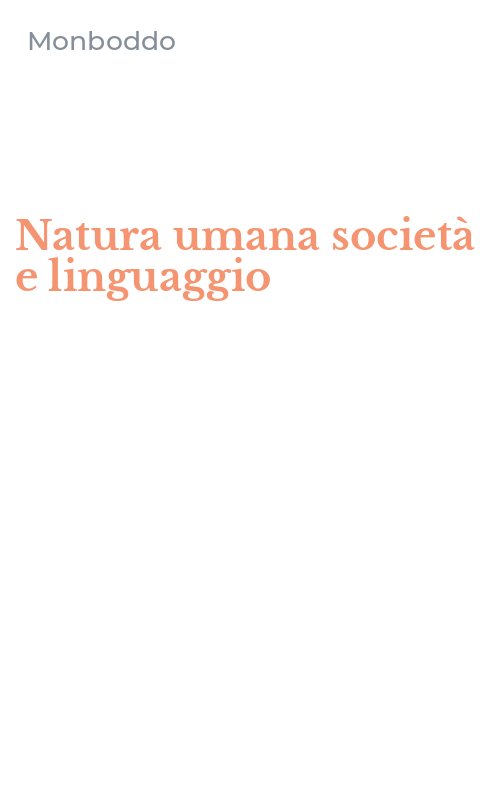 Natura umana società e linguaggio