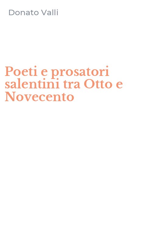 Poeti e prosatori salentini tra Otto e Novecento