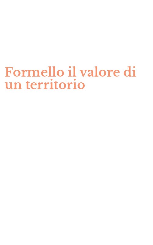 Formello il valore di un territorio
