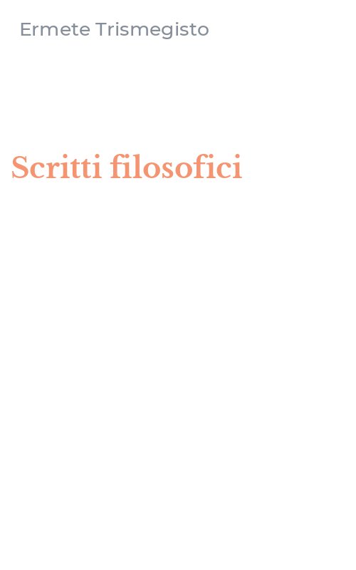 Scritti filosofici