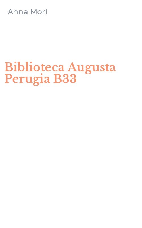 Biblioteca Augusta Perugia B33