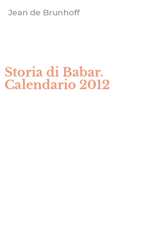 Storia di Babar. Calendario 2012