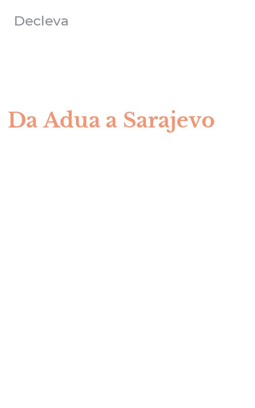 Da Adua a Sarajevo