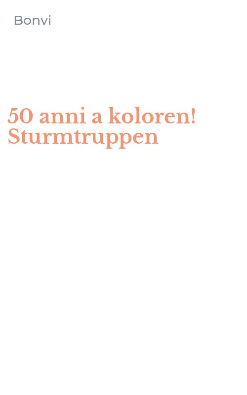 50 anni a koloren! Sturmtruppen
