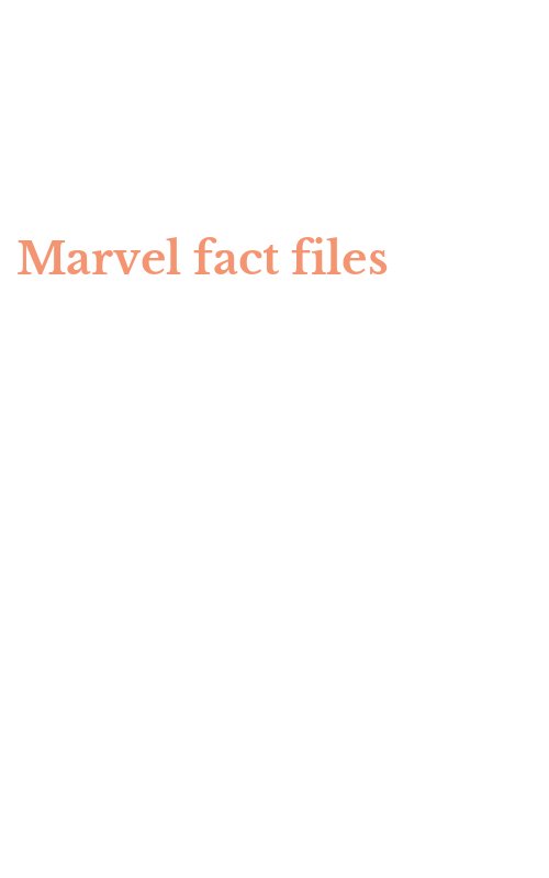 Marvel fact files