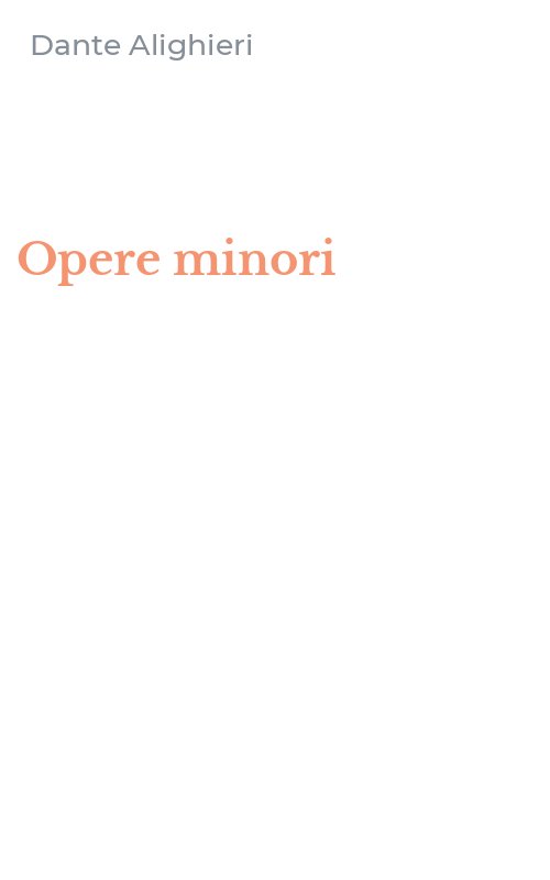 Opere minori