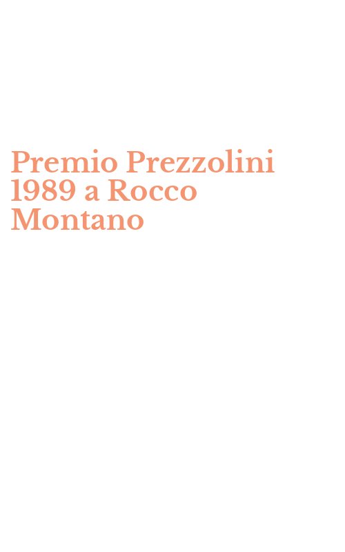 Premio Prezzolini 1989 a Rocco Montano