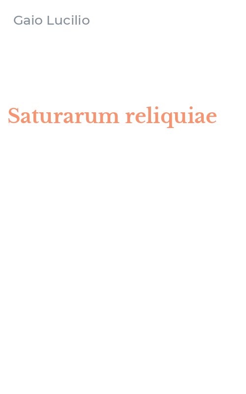 Saturarum reliquiae