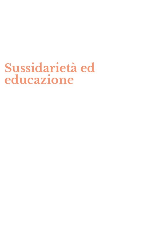Sussidarietà ed educazione