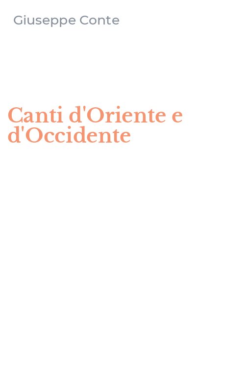 Canti d'Oriente e d'Occidente