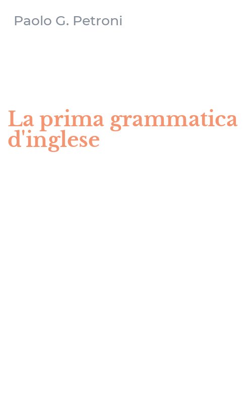 La prima grammatica d'inglese