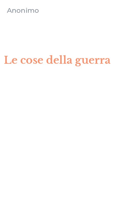 Le cose della guerra