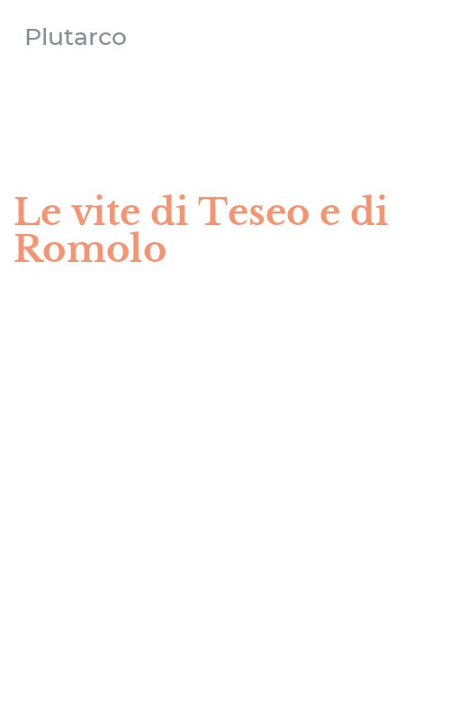 Le vite di Teseo e di Romolo