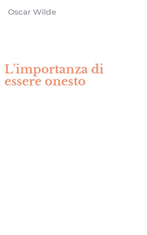 L'importanza di essere onesto