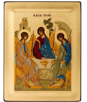 TRINITÀ ANTICO TESTAMENTO (DI RUBLEV) 23X29 CM