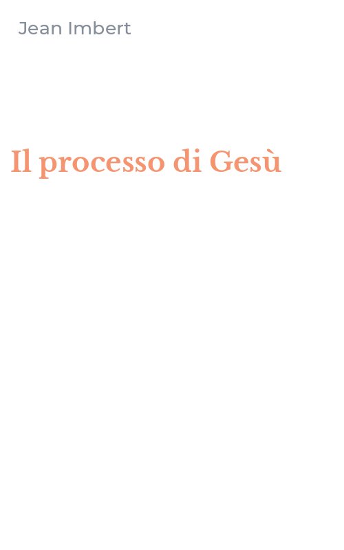 Il processo di Gesù