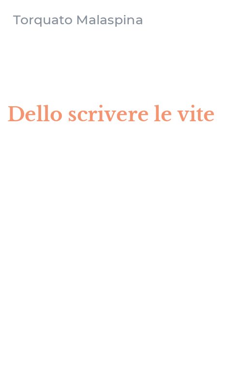Dello scrivere le vite