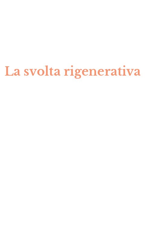 La svolta rigenerativa