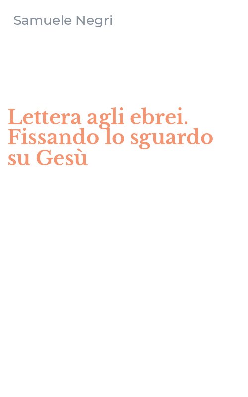 Lettera agli ebrei. Fissando lo sguardo su Gesù
