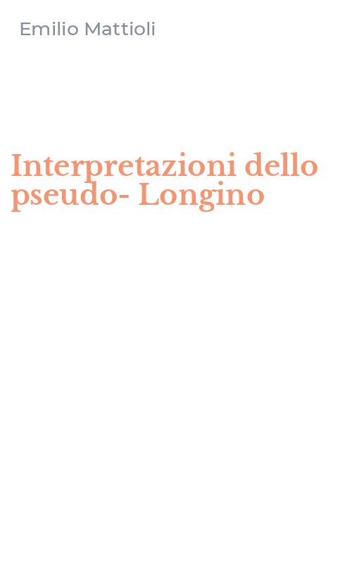 Interpretazioni dello pseudo-Longino