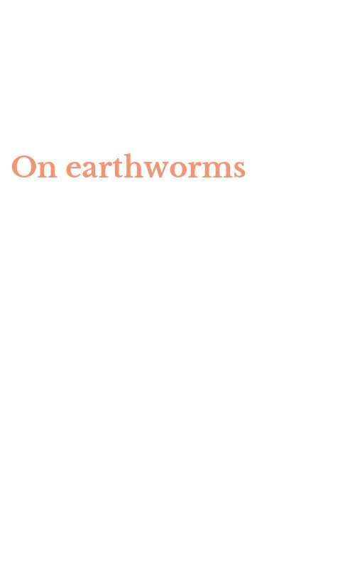 On earthworms