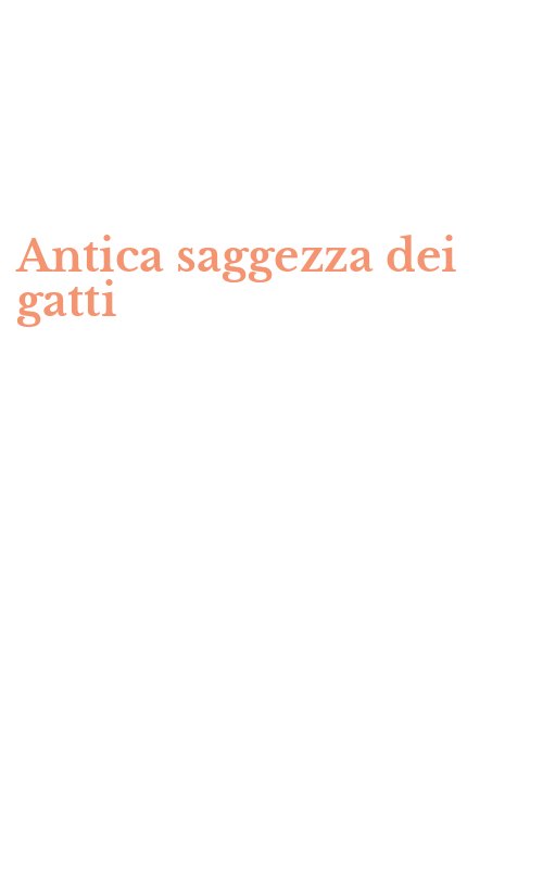Antica saggezza dei gatti