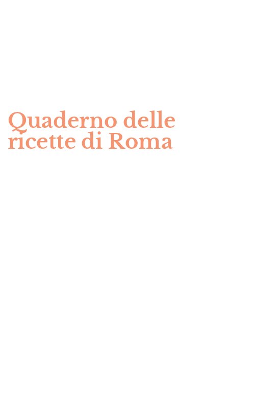 Quaderno delle ricette di Roma