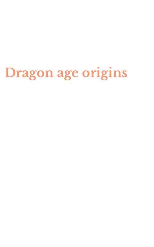 Dragon age origins