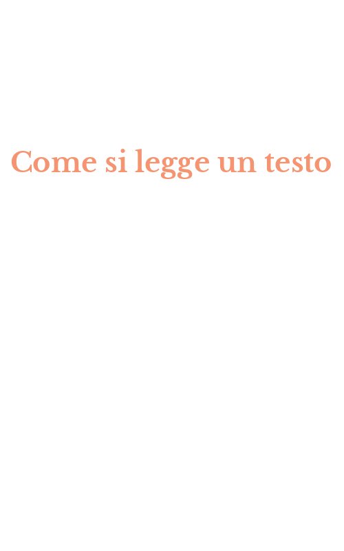 Come si legge un testo