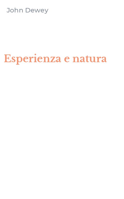 Esperienza e natura