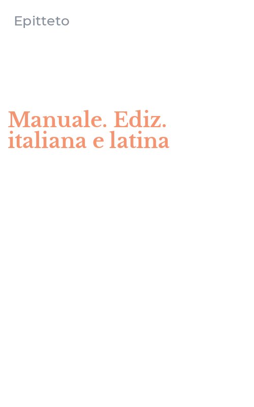 Manuale. Ediz. italiana e latina
