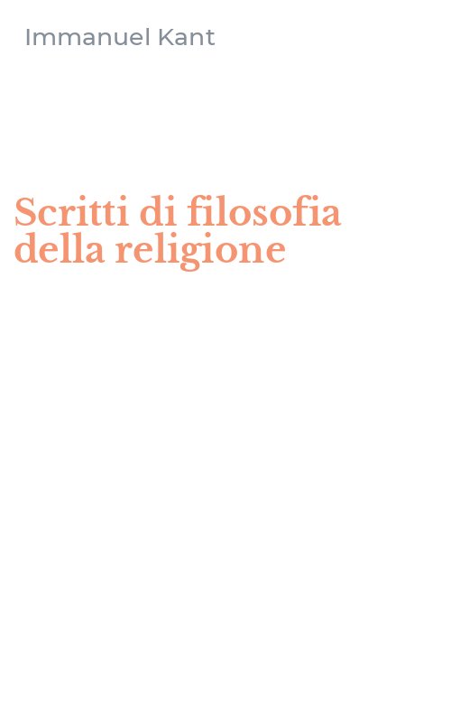 Scritti di filosofia della religione
