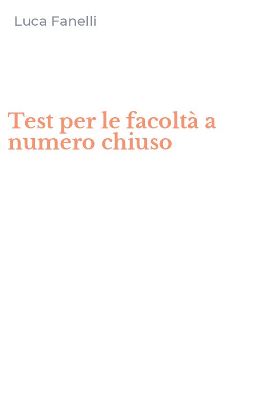Test per le facoltà a numero chiuso