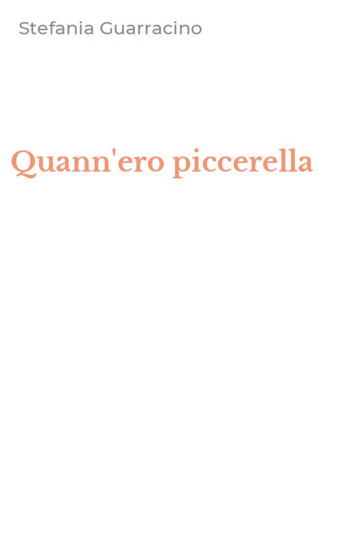Quann'ero piccerella