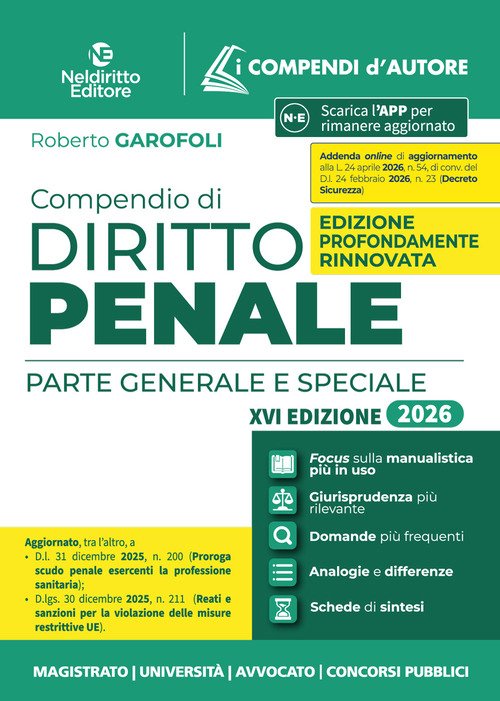 Compendio di diritto penale 2026