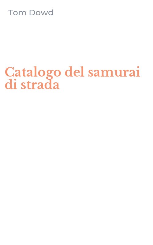 Catalogo del samurai di strada