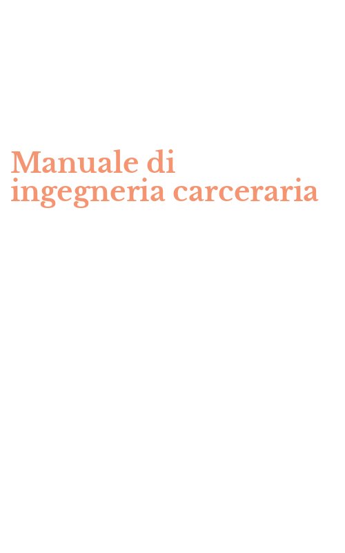 Manuale di ingegneria carceraria
