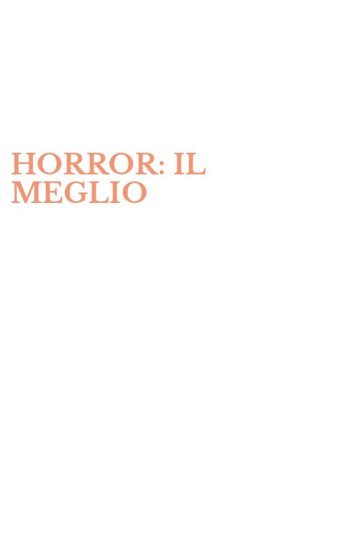 HORROR: IL MEGLIO