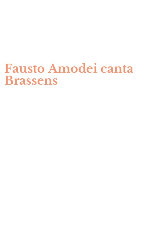Fausto Amodei canta Brassens