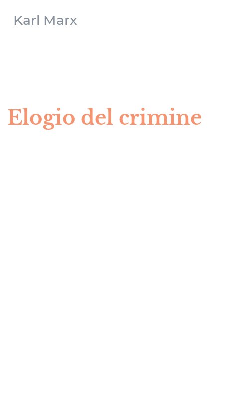 Elogio del crimine
