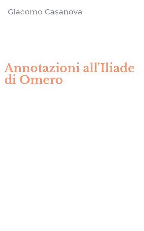 Annotazioni all'Iliade di Omero
