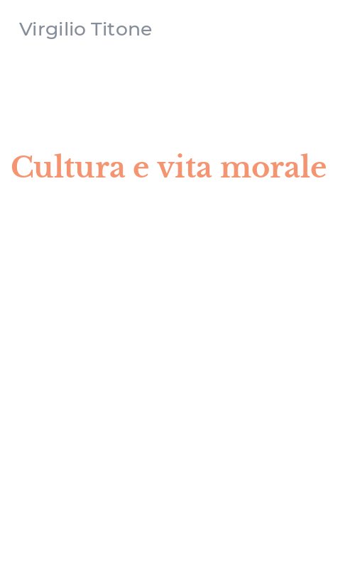 Cultura e vita morale