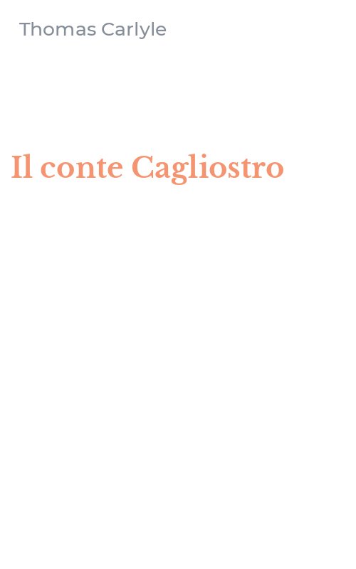 Il conte Cagliostro
