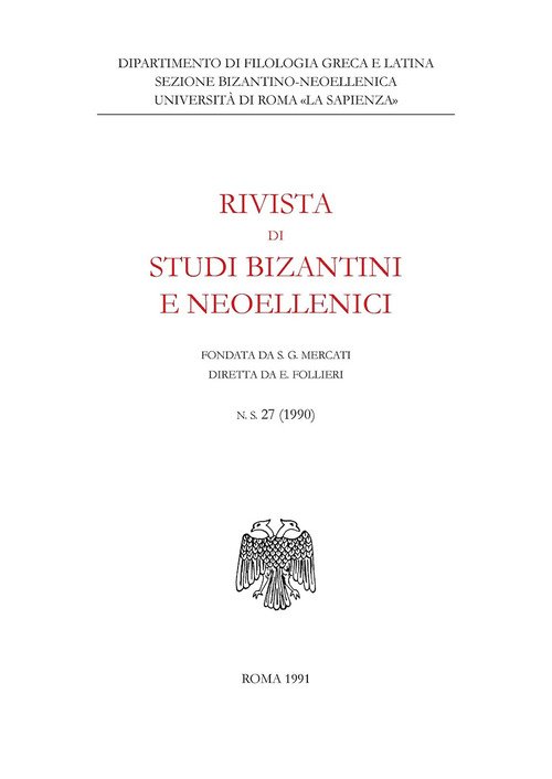 Rivista di studi bizantini e neoellenici