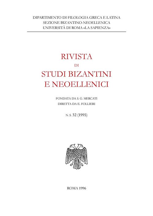 Rivista di studi bizantini e neoellenici