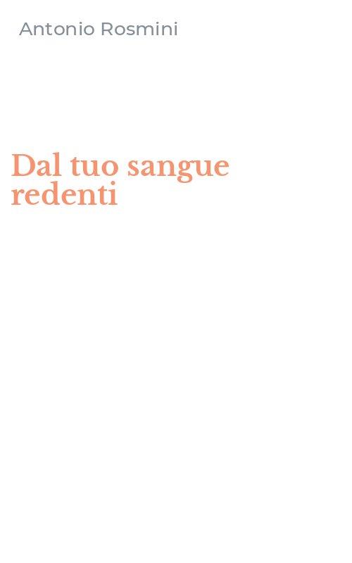Dal tuo sangue redenti