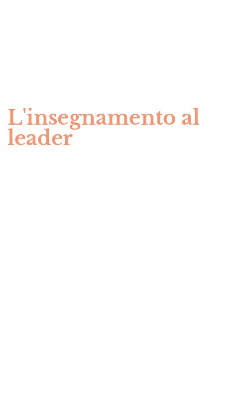 L'insegnamento al leader