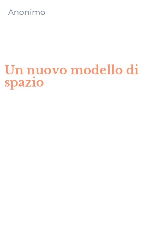 Un nuovo modello di spazio