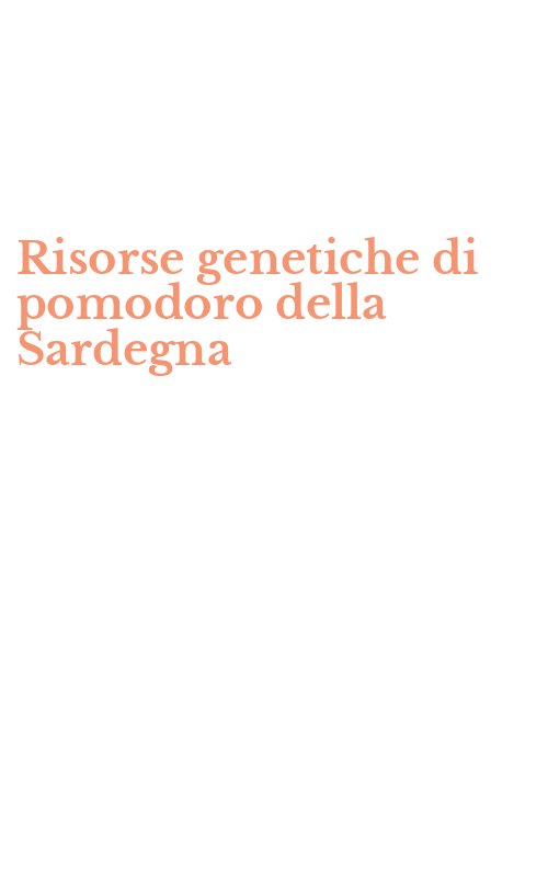 Risorse genetiche di pomodoro della Sardegna