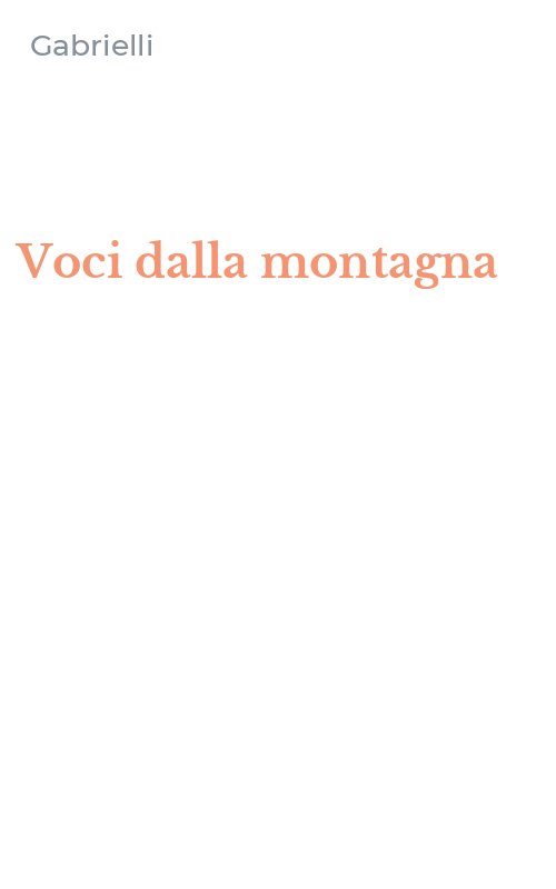 Voci dalla montagna